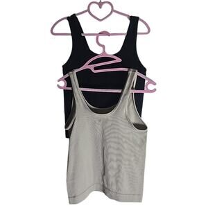 90s Cropped Bralette Set Stretch Tank Tops Womens Medium Y2K Activewear